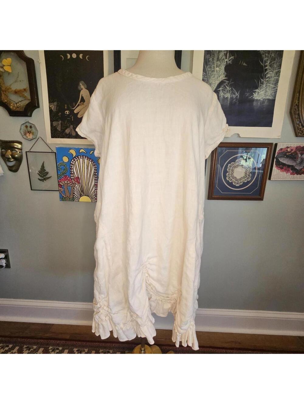 linen dress USA made, mori mori, Heart's Desire, by Mary Grace